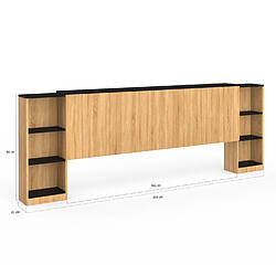 Idmarket TDL EXT 140/160 CM NOIR BOIS pas cher