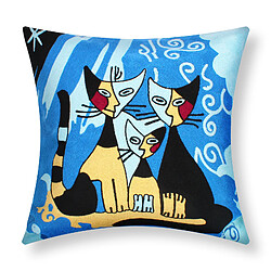 AVIZAR Housses de Coussin - Broderie Art Siamois