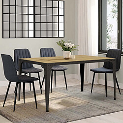 Idmarket market Table à manger rectangle NELLY 150 cm - Bois et Noir