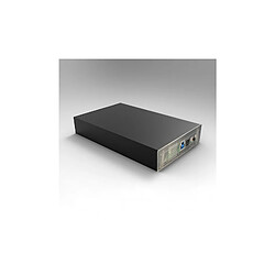 Storex Boîtier disque dur externe 3.5" USB 3.0 noir – Compatible SATA HDD, boîtier externe avec alimentation secteur, transfert rapide USB, idéal sauvegarde PC et Mac