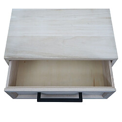 Mendler Table de nuit 1 tiroir - Marron pas cher