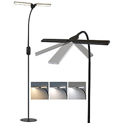 ZMH Lampadaire LED Moderne avec Intensité Variable et Minuterie - 9W, Noir