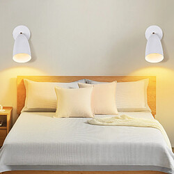 ZMH Applique Murale Intérieure Vintage Blanche Réglable 40W - Idéale pour Chambre et Cuisine