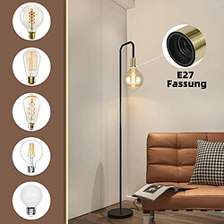 Avis ZMH Lampadaire Rétro Noir Vintage avec Interrupteur à Pied E27 - Lampe Industrielle de Haute Qualité