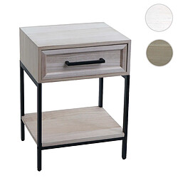 MENDLER Table de nuit HWC-N91 - Bois de paulownia 59x43x36 cm
