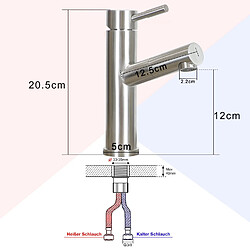 Acheter Robinet de Lavabo Noir Extensible avec Douchette - Mitigeur Monocommande ZMH pour Salle de Bain et Cuisine