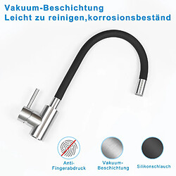 Robinet de Cuisine en Acier Inoxydable ZMH avec Douchette Extensible et Rotation à 360° pas cher