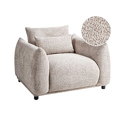 Beliani Fauteuil JAMSA Bouclé Taupe