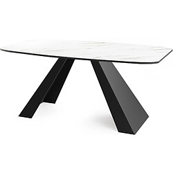 Wfl group table à manger extensible - Marbre blanc