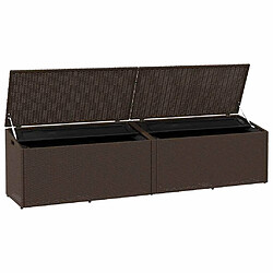 Acheter vidaXL Boîte de rangement de jardin marron 220x50x58 cm résine tressée