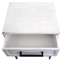 Mendler chevet vintage 1 tiroir - Blanc pas cher
