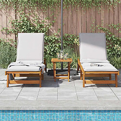 Avis Chaises longues VidaXL - Lot de 2 avec table