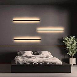 ZMH Applique Murale LED Moderne Noir 100CM - Éclairage 3000K pour Chambre et Couloir