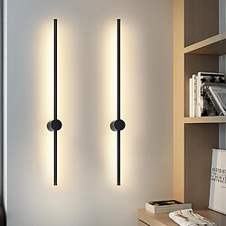 ZMH Applique Murale LED Moderne 60CM Noir avec Fonction Pivotante pour Intérieur
