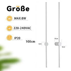 Avis ZMH Applique Murale LED Moderne 100CM en Aluminium Blanc - Éclairage Intérieur 3000K pour Salon et Couloir