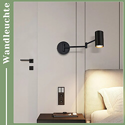 Acheter ZMH Applique Murale Intérieure Noire Orientable GU10 - Éclairage Vintage pour Salon et Couloir