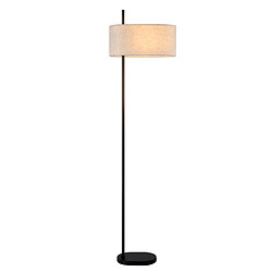 ZMH Lampadaire rétro noir de 154 cm avec abat-jour en tissu E27 pour décoration intérieure