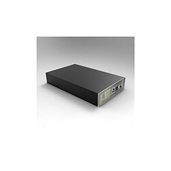 Storex Boîtier disque dur externe 3.5" USB 3.0 noir – Compatible SATA HDD, boîtier externe avec alimentation secteur, transfert rapide USB, idéal sauvegarde PC et Mac