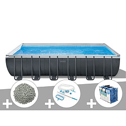 Intex Kit Piscine Tubulaire Rectangulaire Ultra XTR 7,32 x 3,66 m