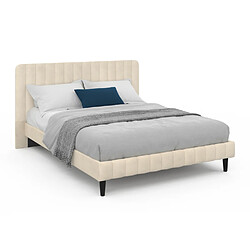 Idmarket Lit double ANNIE 140x190 beige