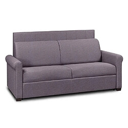 Inside 75 Canapé lit OPERA EXPRESS LATTES 120cm matelas 16cm tête de lit intégrée tweed violet