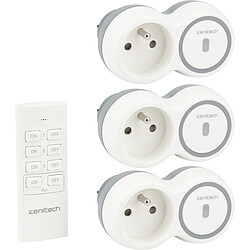 Zenitech Pack 3 prises + télécommande