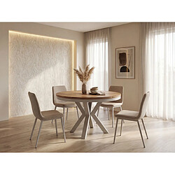 WFL GROUP Table extensible WFL Clara Cashmere 100/180 cm