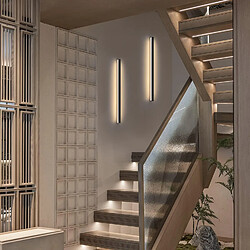 ZMH Applique Murale LED Moderne Noire 60CM - Éclairage 3000K pour Intérieur, Couloir, et Chambre