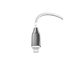 CYGNETT Câble Lightning vers USB-A 2,4A 12W Série Armoured Charge et Synchronisation 1m Blanc