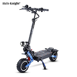 Halo Knight T108 Pro Trottinette électrique 60V Trottinette électrique pliable 11'' à double moteur de 6000 W avec batterie de 38,4 Ah, autonomie de 80 km