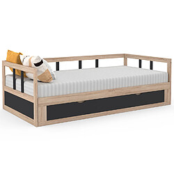 Idmarket Lit gigogne 90/x190 + tiroir