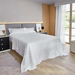 PIKOLIN Parure de draps - Satin 300 fils - 100% Coton - Soin des cheveux et de la peau - 135x200 cm