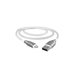 CYGNETT Câble Lightning vers USB-A 2,4A 12W Série Armoured Charge et Synchronisation 2m Blanc