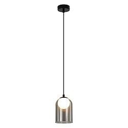 ZMH Suspension Design Noir 1 Flamme G9 en Verre Vintage pour Salle à Manger et Chambre à Coucher