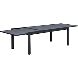 Avis Habitat Et Jardin Table jardin en aluminium extensible [ ]Lagos[ ] - 200/320 x 105 x 76 cm - Noir