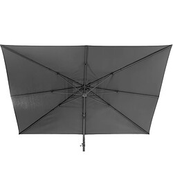 Avis Parasol déporté rectangulaire Melhia anthracite - 4 x 3 m - Hespéride