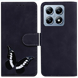 Xiaomi 14T 5G - Étui portefeuille noir Étui smartphone - Cuir PU magnétique - Fentes pour cartes - Protection 360° - Fermeture éclair