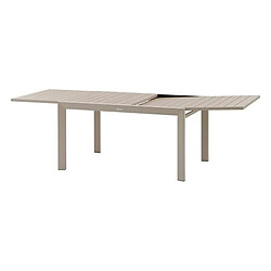 Hesperide Table de jardin extensible en aluminium effet bois 10 places EVASION - Lin et argile pas cher