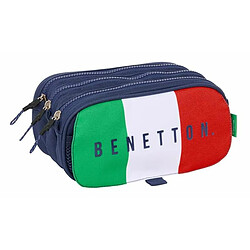 Benetton Trousse Fourre-Tout Triple Rouge/Vert