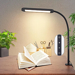 ZMH Lampe de Bureau LED à Intensité Variable - Lampe à Pince avec Fiche 11W pour Salon et Bureau