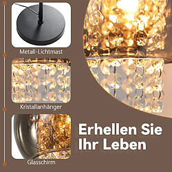 Acheter Zmh Lampadaire design verre - Noir