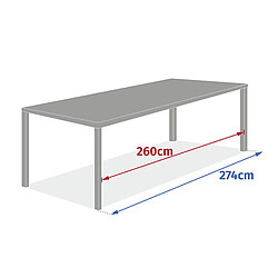 Avis Hesperide Table de jardin extensible en aluminium effet bois 10 places EVASION - Honey et graphite