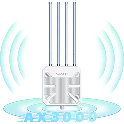 Repeteur WiFi Exterieur Puissant avec Antenne WiFi Longue Portée - Amplificateur WiFi 6 Wavlink AX3000 Mesh- Outdoor Poe Répéteur WiFi Extérieur- Idéal pour Les Grands Espaces éloignés