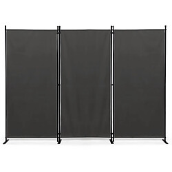 Idmarket Paravent pieds 3P 180x250CM - Gris Anthracite