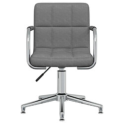 Helloshop26 Chaise de bureau pivotante - Gris clair