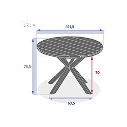Avis Hesperide Table jardin Alu/Acacia Oriengo 4 places