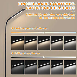 Avis ZMH Lampadaire LED Dimmable Noir 11W 360° Flexible pour Salon et Canapé