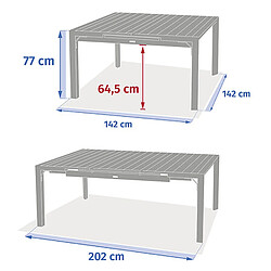 Avis Hesperide Table de jardin Evasion - Honey et graphite