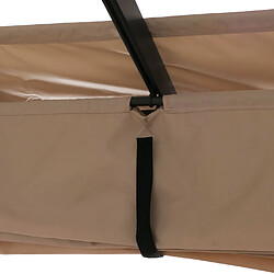 Mendler Pergola Aluminium HWC-N93 - 3x3m - Crème-Beige