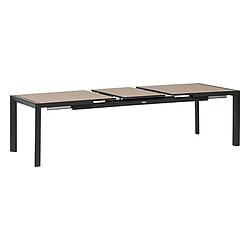 Hesperide Table de jardin extensible en aluminium effet bois 10 places EVASION - Honey et graphite pas cher